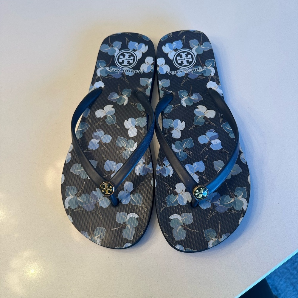Tory Burch Floral Flip Flops